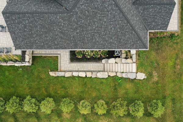 Backyard Landscape Design of a Pool and Patio in Ottawa, Kemptville by VS Landscape